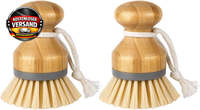 Mr.Siga Bambus-Handschrubber, SpüLbüRste, Bambus-SpüLbüRste, 2Er-Pack
