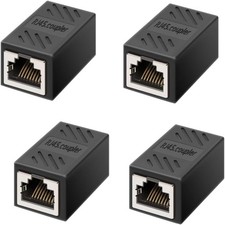 4-Pack RJ45 Coupler - Ethernet Cable Extender for Cat7 Cat6 Cat5e