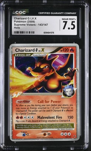 Pokemon CGC 7.5 Charizard G LV.X 2009 Supreme Victors 143/147