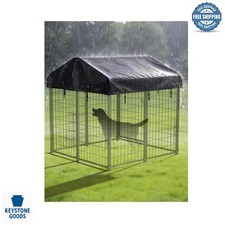 Waterproof UV-Resistant Dog Kennel Cover for 4x4x4.5 ft Enclosure