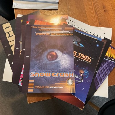 Vintage 1996 Universal / Paramount games Info PRESS PACK with Star Trek etc.