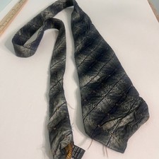 Roberto Villini Couture 100 Silk Tie Hand Made Stripped Geometric-