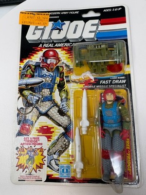 Vintage 1987 Hasbro GI Joe FAST DRAW~ NEW & SEALED ~ FLAG POINTS IS CUT READ