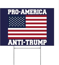 Vrogadso Anti Trump Yard Signs 2024 Sign Pro-Biden Red, White, Blue