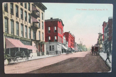 First Street Fulton NY Unposted DB Postcard