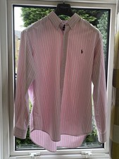 Polo Ralph Laure Men's Long Sleeve Shirt Size XL Custom Fit Pink / Multi-striped