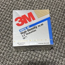 3M Imation 3.5" Diskettes 10 IBM Formatted DS HD Floppy Disk NOS 1996 SEALED NEW