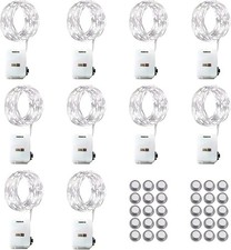 Image of Christmas LED Fairy String Lights 1m/2m/3m Multicoloured Battery Led