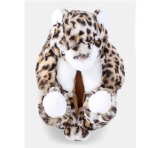 Feetmoji Women's Plush Faux Fur Cheetah Cozy SlipOn Slippers Size 7-8
