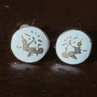 SIAM STERLING EARRINGS WITH WHITE ENAMEL — photo 1