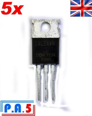 5 x IRLZ44N MOSFET TO-220 Logic Level N Channel Power HEXFET Transistor 55V 47A