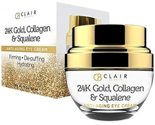 CLEAR BEAUTY 24k Gold,Collagen & Squalene Anti-Aging Eye Cream LiftingDe-Puffing