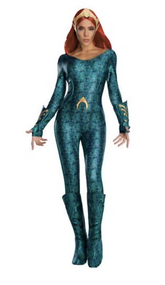 Secret Wishes Mera Damen Kostüm Aquaman Superheld DC Comic Erwachsene Kostüm