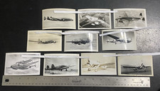 Vintage Lot of 10 Airplane B W Photos Mostly Military On Ground In Air 7