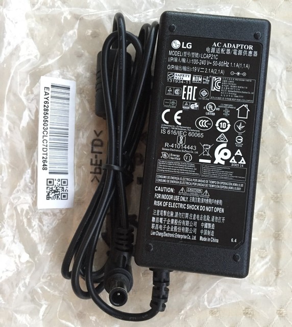 Original LG AC Adapter&Cord for LG 24MT44A/24MT44N,LCAP25B,WA40D19FI