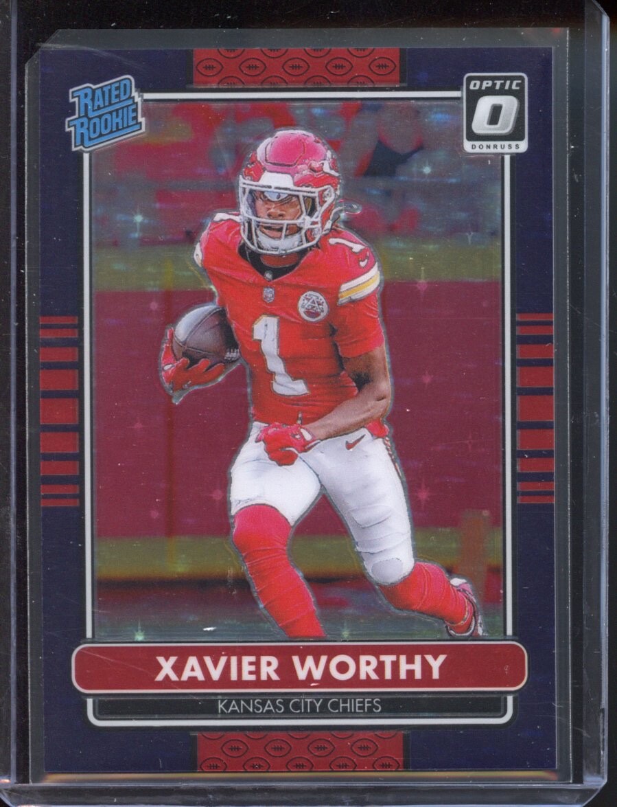 2024 Donruss Optic FOTL Xavier Worthy 2014 Retro Series - Purple Stars RC /25