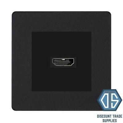 BG Evolve Matt Schwarz PCDMBHDMI1B 1 Gang Single HDMI Buchse
