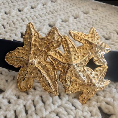 VTG Mimi Di N signed 1989 Gold toned Belt Buckle. Mimi Di N 1989 French Faux Gold Coin Panel Buckle  main image 4