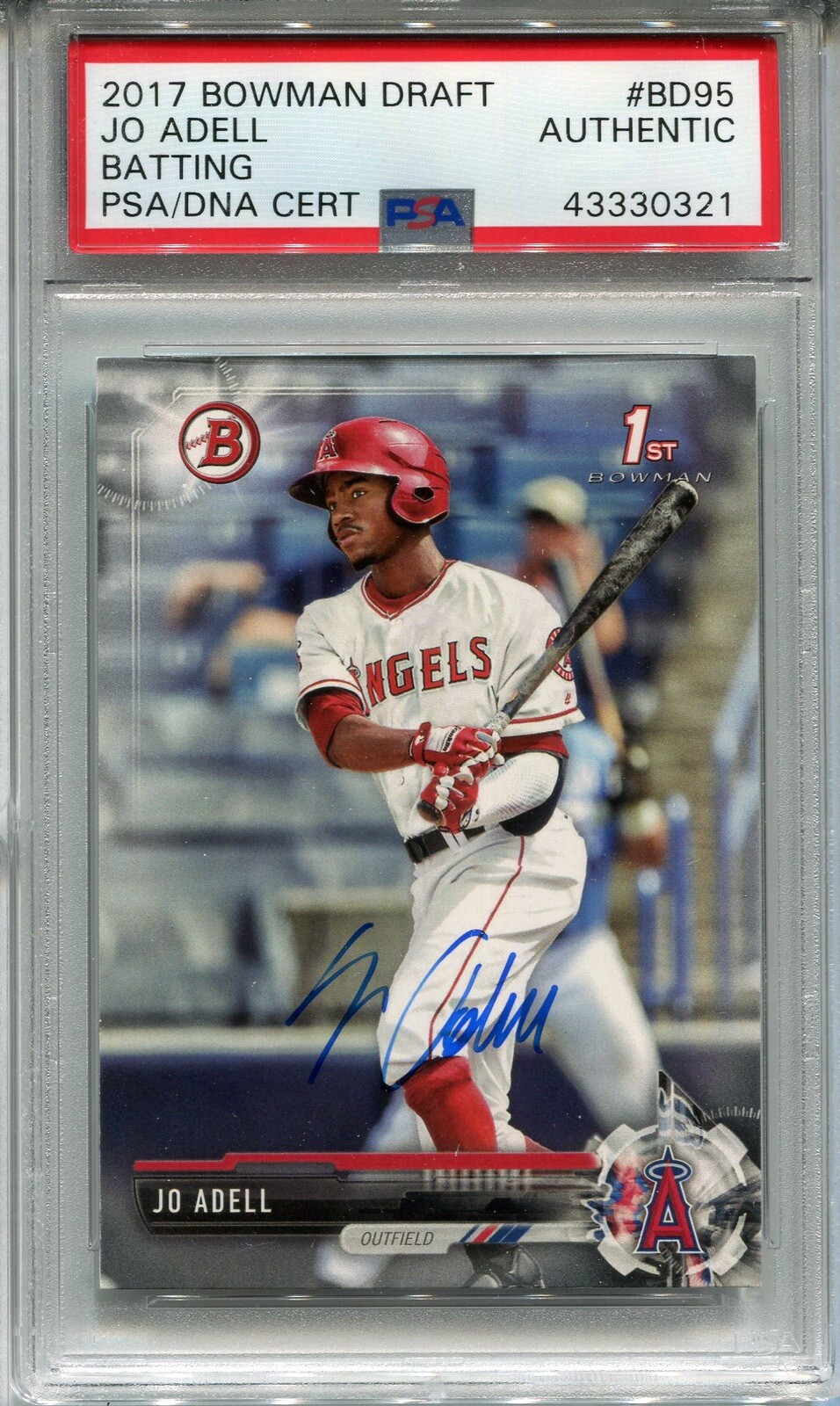 (1) Jo Adell 2017 Bowman Paper RC Rookie Auto Autographed PSA/DNA QTY avail. view 5