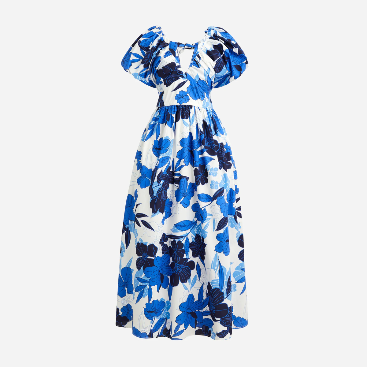 NWT J.Crew Cecily Maxi Dress In Painted Floral Print w/ Puff