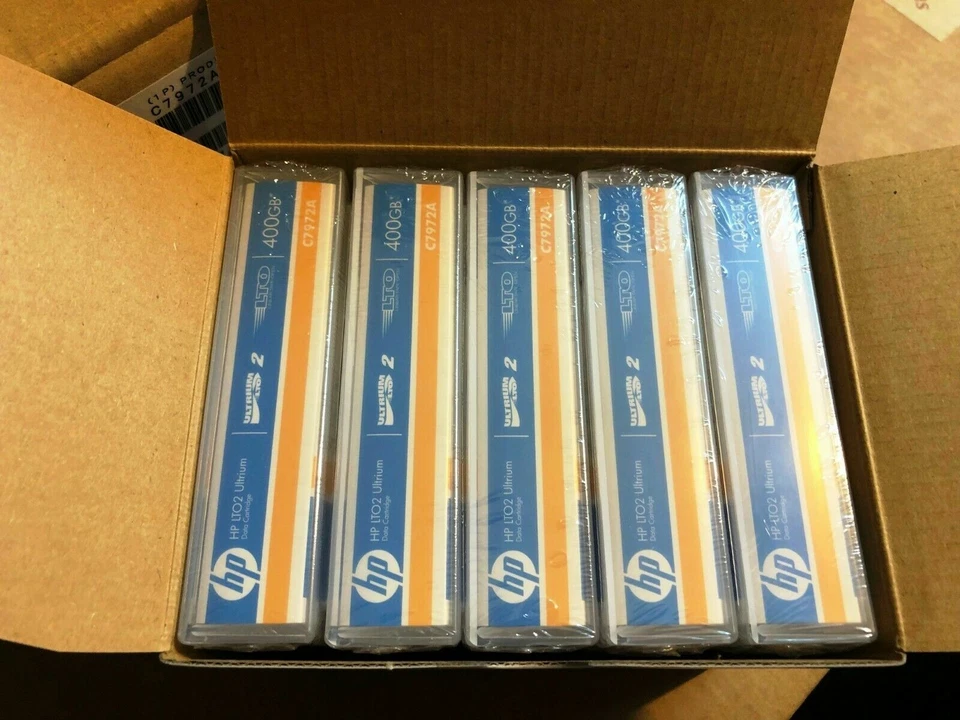 5 x HP LTO2 Ultrium C7972A 400GB LTO-2 C7972-60000 New Data Cartridge - Image 2 of 4