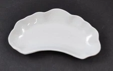 Vintage Wilkinson's Royal Semi-Porcelain England White Crescent Bone Dish 6 1/2"
