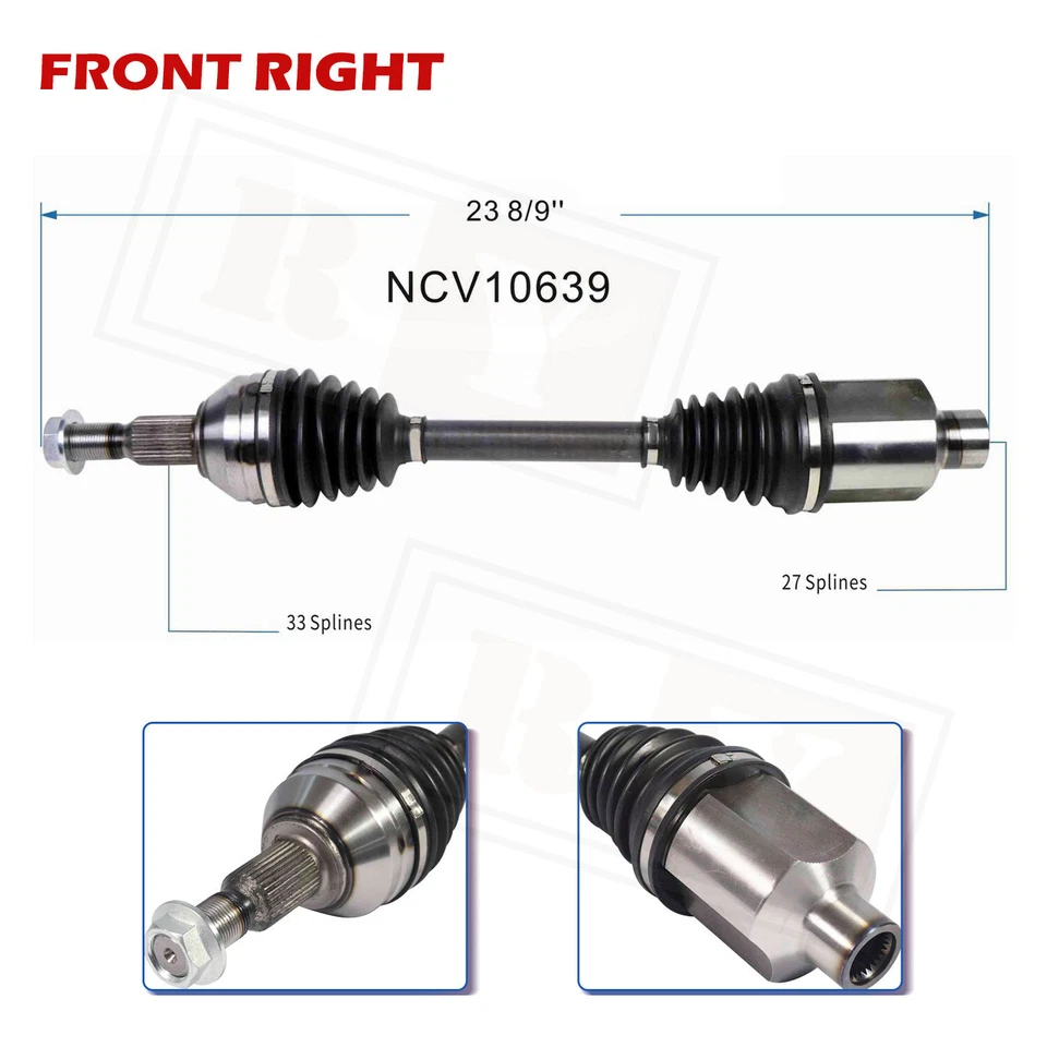 Conjunto de eje CV delantero derecho para 09-17 Chevy Traverse 07-16 GMC Acadia Limited Foto 2 de 4