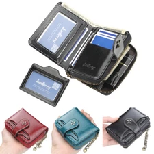 Women Small Leather Secure Wallet Bifold Coin Purse Card Holder Mini Handbag US