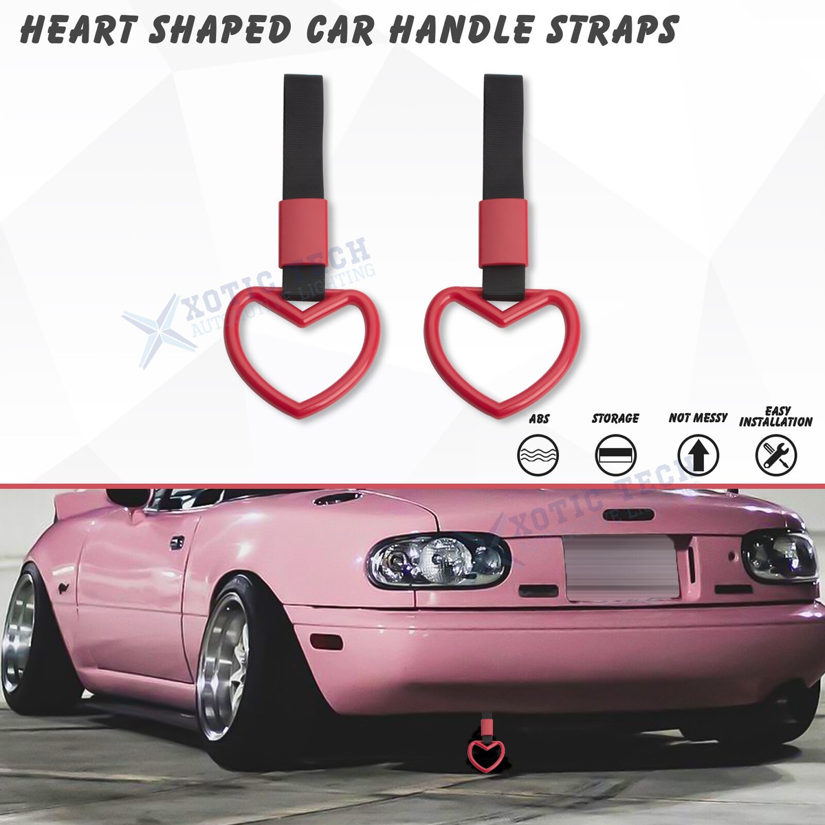 Hand Ring Straps Loop Circle Tsurikawa Charm JDM Heart