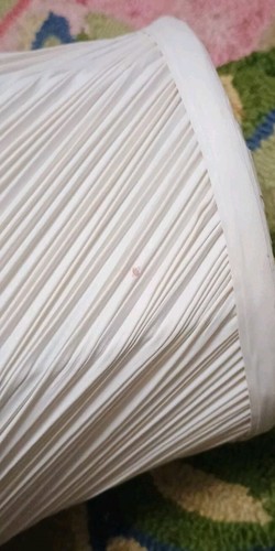 Homebase Cream Pleated Swirl Fabric Lamp Shade , 23cm High Lined , 2 Way - Picture 10 of 16