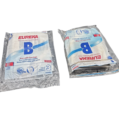 #ad Lot Of 2 Eureka Style B Vacuum Bags 52329A 3 Pack Fits Series 1700 3700 1 SEALED $6.22