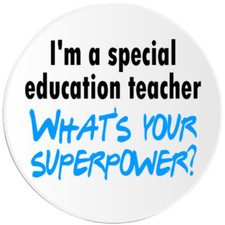 Special Education Teacher What's Your Superpower - 3 Pack Circle Stickers 3 Inch