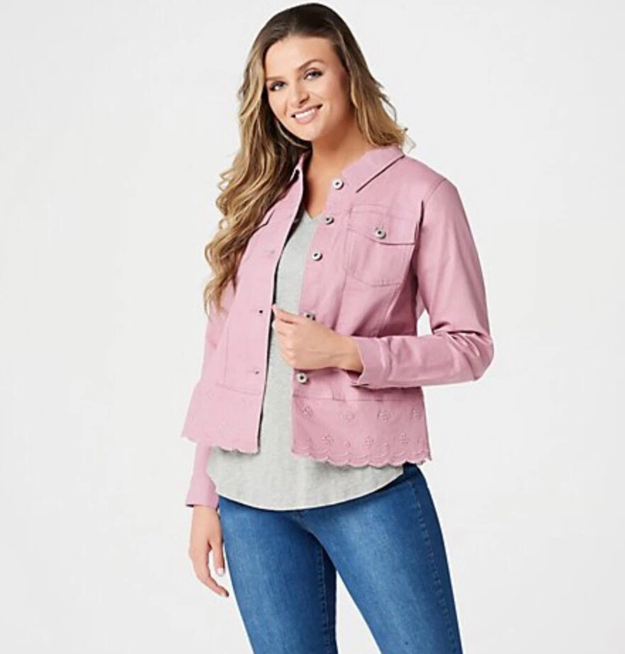 Blush top jean jacket