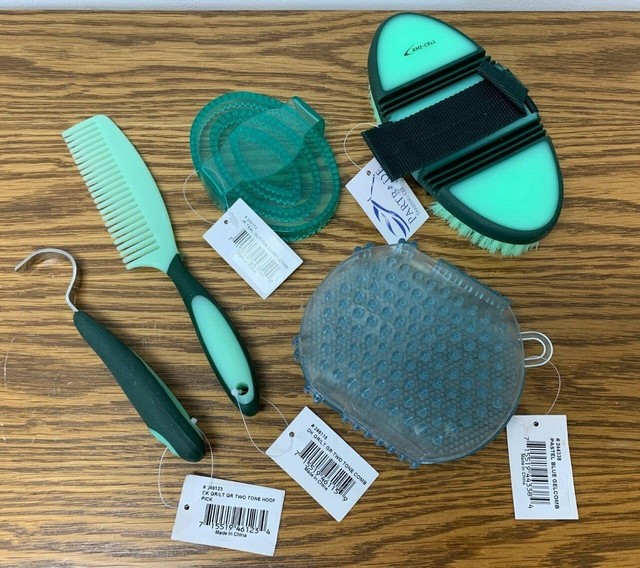 Horse, Pony Brush, Comb, Hoof Pick, Curry Comb Equine Grooming Tools