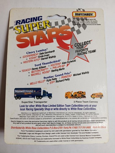 1/64 NASCAR 1992 CHAD LITTLE TROP ARTIC PHILLIPS 66 MATCHBOX SUPER STARS READ - Picture 2 of 2