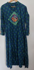 Stunningly Embroidered Full Length Indian Dress - Cotton - Sz 18