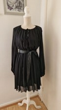 Gdg Actüel Woman's Black Belted Mini Shift Dress Size M