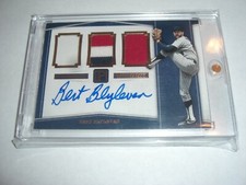 BERT BLYLEVEN 2016 PANINI 3-COLOR GAME USED TRIPLE JERSEY AUTO 5/5 SIGNED CARD