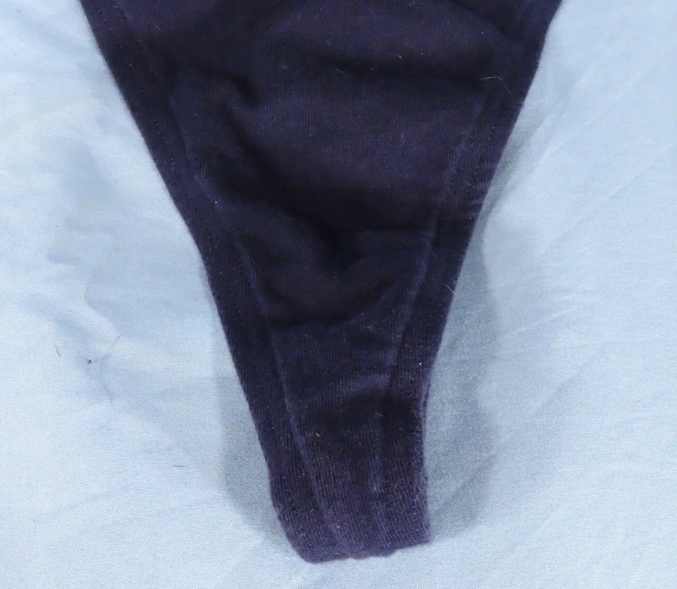 De Colección Jockey Atti2des AZUL MARINO TEJIDO TANGA BRAGAS Blanco Logo Cintura RIO CORTE ALTO 6/7 Foto 3 de 4