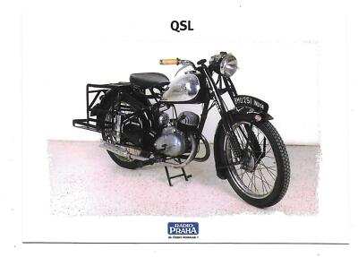 QSL Radio Prague Praha Czech Republic 2003 Motorcycle CZ 125c on