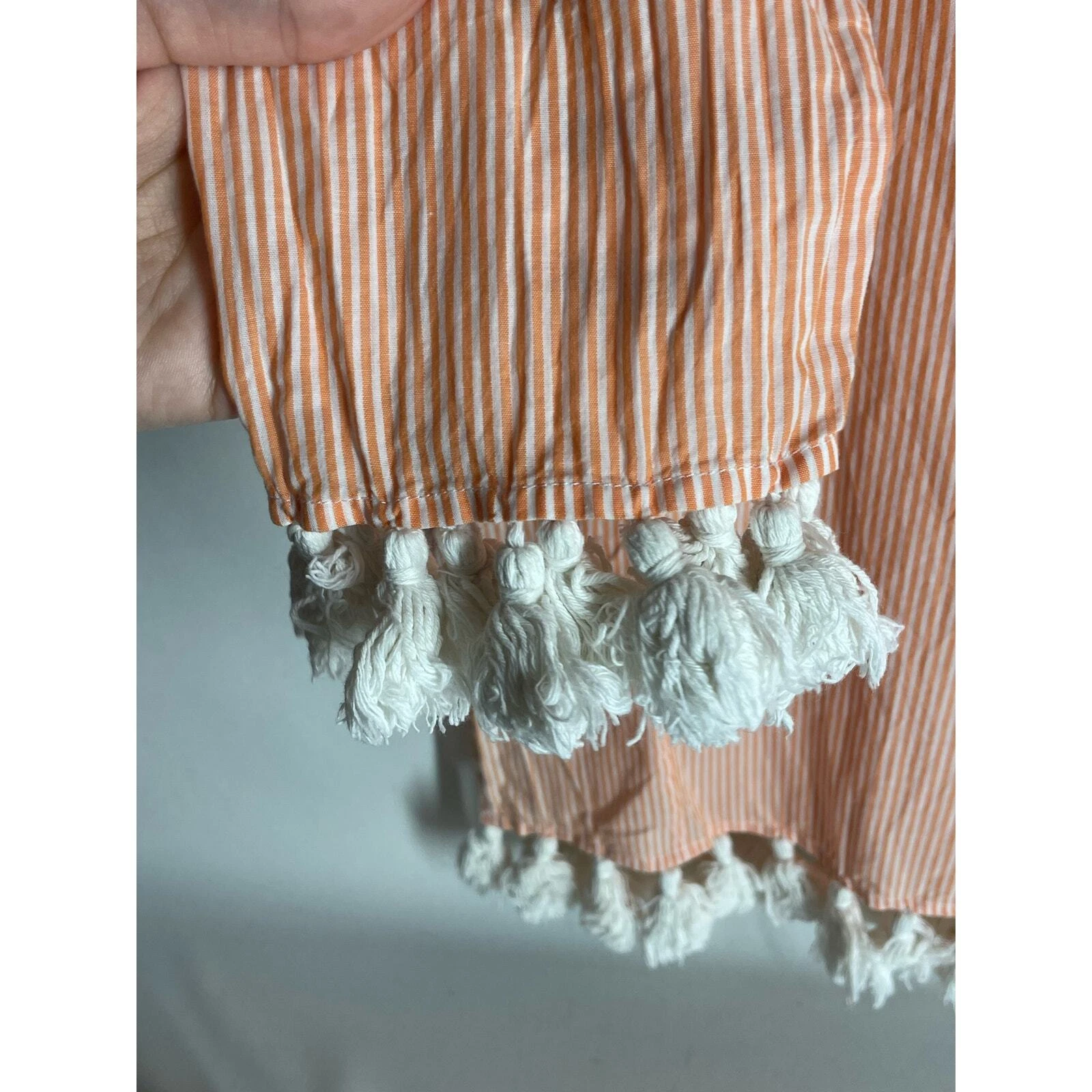 Tunica spiaggia sabbiosa Tory Burch copertura nappa arancione taglia small