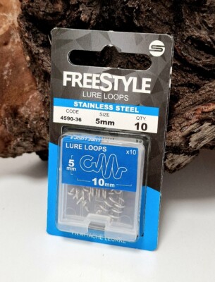 Spro Freestyle Stainless Lure Loops 5mm x 10mm 10 Stück für Gamakatsu Worm Hook