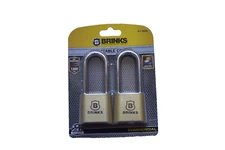 BRINKS 671-4902 Commercial Cut Resistant resettable 2" 50mm Padlocks 2 Pack NEW