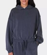 Sweaty Betty Sand Wash Crop Hoody size small In Blue