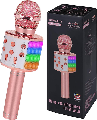 Bluetooth Karaoke Microphone Wireless: Karaoke Mic with Led Lights for Adults Ki - Picture 11 of 12