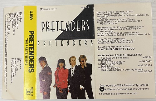 The Pretenders Music Cassette Tape M5K 3 wea Records 1978 Original - Picture 21 of 24