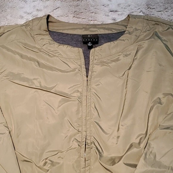 Chaqueta utilitaria ligera de nailon Bryce verde Bobeau Hunter talla mediana M Foto 3 de 4