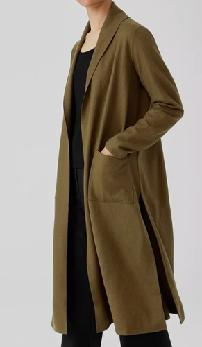 NWT $398 Eileen Fisher Serpentine Boiled Wool Jersey C/L Jacket L XL 1X - Picture 2 of 8