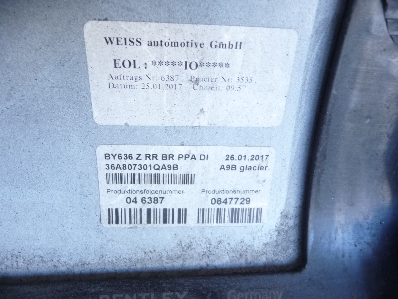 2017-2019 Bentley Bentayga BY636 rear Bumper Cover 36A807301AC OEM OE H8
