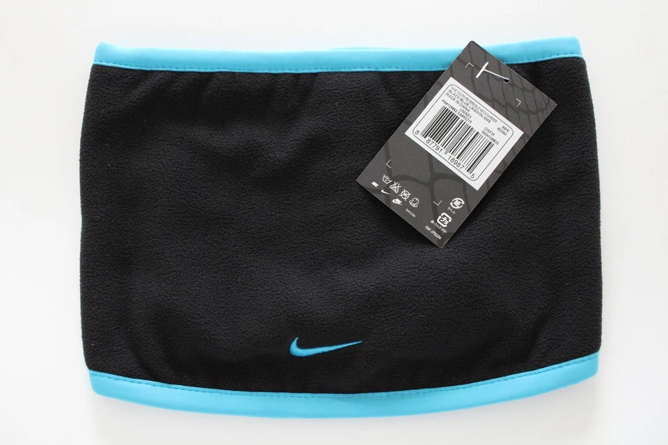 Calentador de cuello Nike polar reversible negro/azul Lagoon juvenil Foto 3 de 4